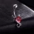 Import 316L Stainless Garnet Heart Zircon Crystal Devil Belly Button Ring Navel Piercing Nombril Ombligo Body Jewelry from China