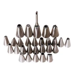 32 pcs Stainless Steel Pastry Tubes Set Cake Tool Cream Decoration Piping Tips Nozzles