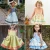 3D Flower Rose Party Pageant Sleeveless baby girls dresses