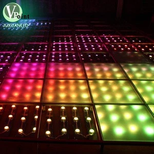 3D Led Starlit Dance Floor Disco Party Stage Used Interactive Sensitive Light Up Dance Floor For Sale