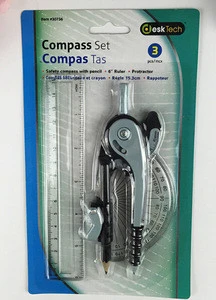 3pcs compass set school compass set compas tas school stationary compass set  tas handmade