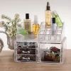 4 drawers large clear plastic cosmetic storage makeup organizer