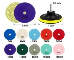 4 Inch Marble Granite  Thread Backer Pad Convex Disc Diamond Convex Polishing Pad