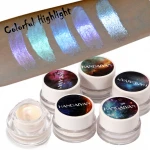 5 Color Aurora Rainbow Highlight Eye Shadow Cream Professional Makeup Dazzle Chameleon Highlight Eye Face Skin Eyeshadow Palette
