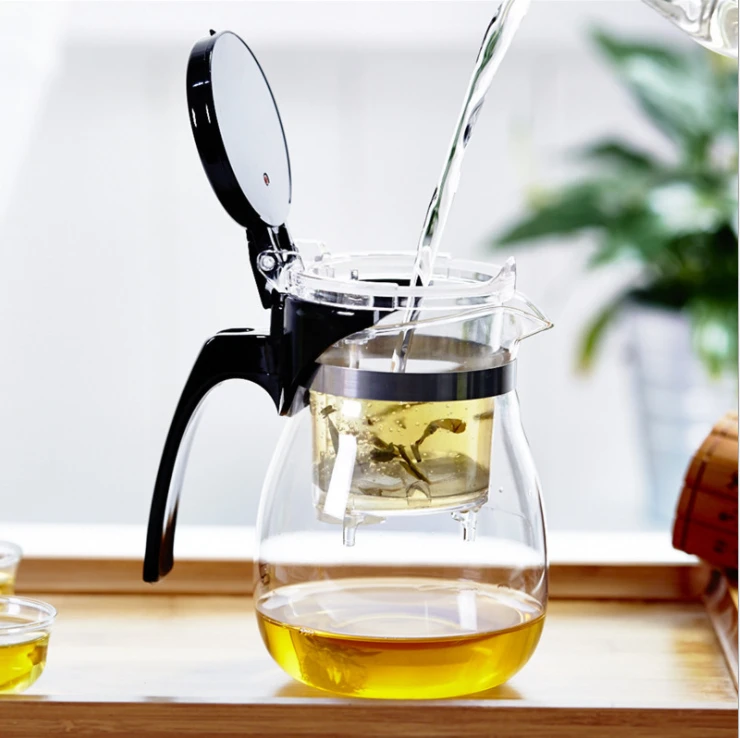 600ml Pyrex Glass Borosilicate Heat Resistant Glass Tea Kettle Clear Glass Teapot