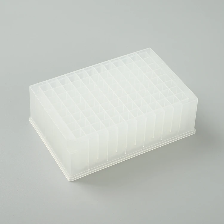 96 Square Deep Well Plate Clear High Quality PP Material Clear 2.2ml V-Bottom U-Bottom lab supplies