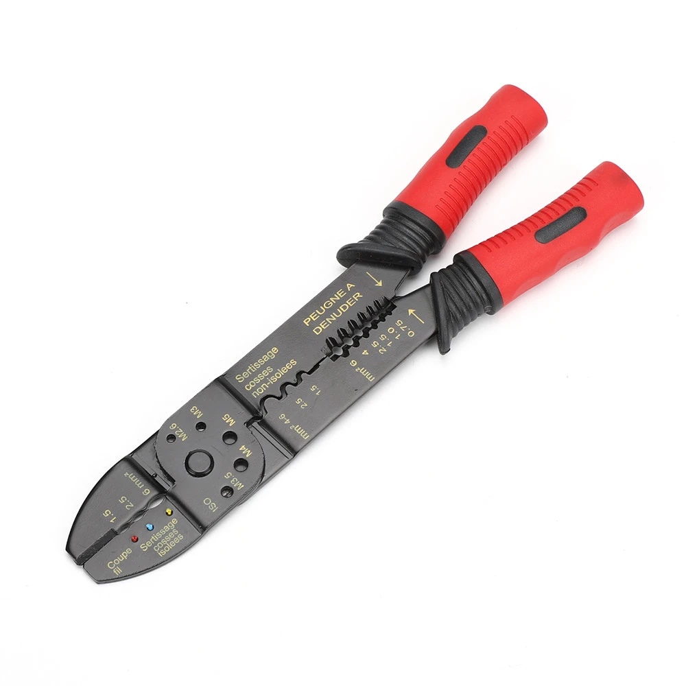 9&quot; Multi-function crimper and cutter maintenance tool mechanical wire stripper