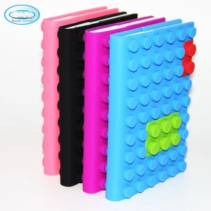 A6 size Colorful Office Creative Silicone blocks covered notebook