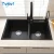 Import Above counter handmade nano black no fading black double stainless steel kitchen sinks basin sink from China