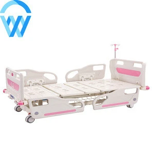 ABS luxury two function hospital bedHot sale manual medical equipment cheap recliner high quality ABS hospital bed