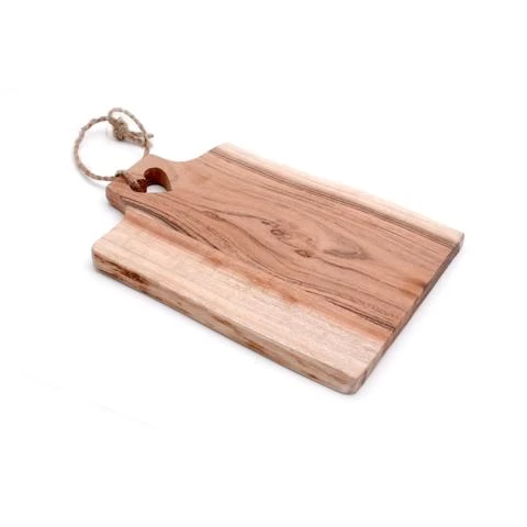 Acacia Wooden Chopping Board with Hole to Hang 25x19x1.5 cm Live Edge Natural Wood Cutting Board Wooden Serving Board Platter