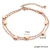 Import Adjustable Chain Jewelry Lovers Wedding Rose Gold Charm Bracelet Lovely Mini Heart Womens Bracelets from China