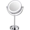 Advanced hollywood style  table stand magnifying desktop Led Makeup Mirror with magnification