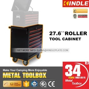 aluminum garage tool box with top tray and wheels