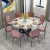 Import Amazon blast factory wholesale Chinese marble table top and steel leg table round table design modern from China