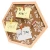 Import Amazon Hot Sale 4pcs Hexagon Decorative  Printed Bulletin Cork Board in Wood Frame from China
