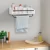 Import Amazon Hot Sale Handmade White Floating Wall Mounted Shelf with Simple Towel Bar and 6 removable hooks for bathroom kitchen from China