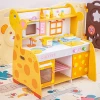 Amazon Hot Sale New Designs Mini Size Wooden Kitchen Set Toys Wholesale Customized Girls Children Cooking Early Educational Toy
