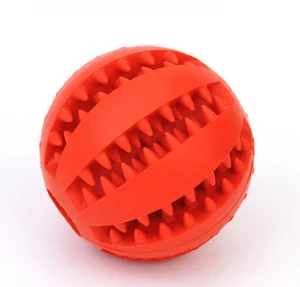 Amazon hot sell Rubber Pet Cleaning Balls Toys Ball Chew Toys Tooth Cleaning Balls Food Dog Toy Made in China