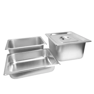 Amazon top seller full sizes gastronorm container gn pan 201 304 stainless steel serving tray for hotel service