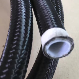 AN6 oil cooler hose ptfe 304 stainless steel wire nylon braided tube auto motorcycle high pressure hydraulic pipe hose assembly
