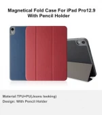 Anti-Sweat New Tablet Case cover for iPad Pro 12.9 Magical Foldable Leather Tablet Case With Pencil Holder for iPad