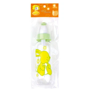 Arc-shaped China manufacturer baby products PC feeding bottles with spoon