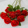 Artificial Wedding Party Decoration Flowers Single Velvet Red Rose Flower For Wedding Decoration Centerpiece flower