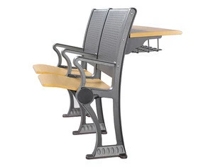 Attached standard size modern school desk chair