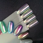 Aurora Neon Pigment Mermaid Nail Glitter Powder Unicorn Chameleon Mirror Chrome Nail Rainbow Nail Art Manicure DROP SHIPPING