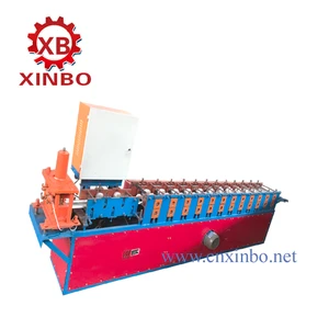 Automatic hydraulic galvanized cold steel shop slat rolling shutter door roll forming machine