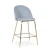 Bar furniture velvet  bar stool chair  with metal legs Comfortable and durable