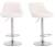 Import Bar Stools Set with Backrest Adjustable Swivel Gas Lift, Chrome Footrest and Base for Breakfast Bar from China