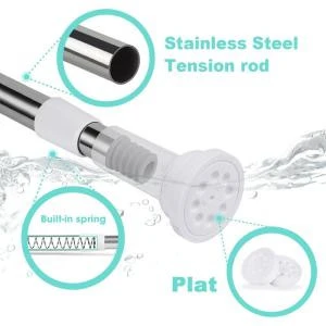 Bathroom Shower Rod Rust Proof Stainless Tension Rod Spring Curtain Shower Rod