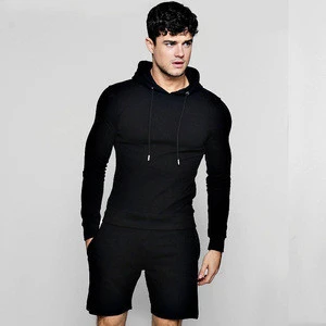 best quality Men jogging and gym short and hoodie twin set with custom logo