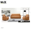 Best sell leather modern office sofa with wooden armrest