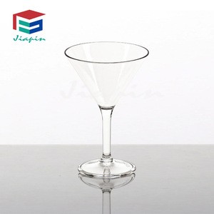 Best Seller Thick Stem Martini Glass Unbreakable Cocktail Cup 300ml 10oz Plastic Martini Glass