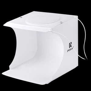 Best Selling photo studio accessories PULUZ photo box 20cm Folding 2 LED Panels Light photo studio box