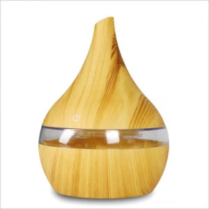 Bevel Angle Wood Grain Air purifier Humidifier For Home USB night light mini household wooden diffuser humidifier 300ml spray