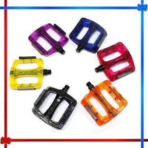 Bicycle colored transparent plastic pedal