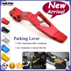 BJ-PL-YA001 Motorcycle Part Manufacturers CNC Aluminum Red Parking Lever For Yamaha T MAX500 530