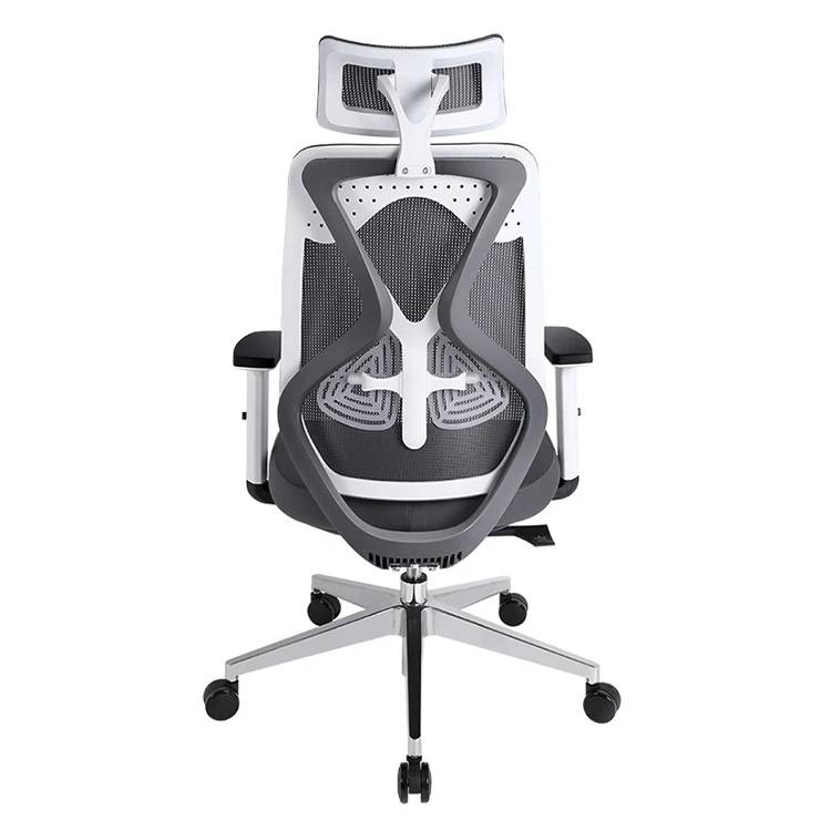 Black and white adjustable ergonomic computer home comfortable turn engineering office racing game seat chair