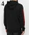 Import black fleece with printing red stripes road hoodies for men from China