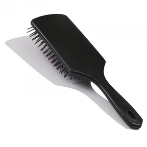 Black Plastic Home and Salon Hair Brush Oval and Square Hair Straightening Brush Nylon Custom Private Logo Massage Hairbrushes