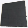 black solid heavy duty gym rubber flooring for crossfit