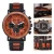 BOBO BIRD P09 Wood and Stainless Steel Watches Luminous Hands Stop Watch Mens Quartz Wristwatches in Wooden Box