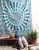 Import Bohemian Psychedelic Peacock Mandala Wall hanging Bedding Tapestry from India