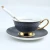 Import Bone China black coffee cups with saucer 200ml ceramic tea cup with dish from China