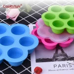 BPA FREE Resurable baby food storage container egg steamer rack silicone egg bite molds 3 pack with lids