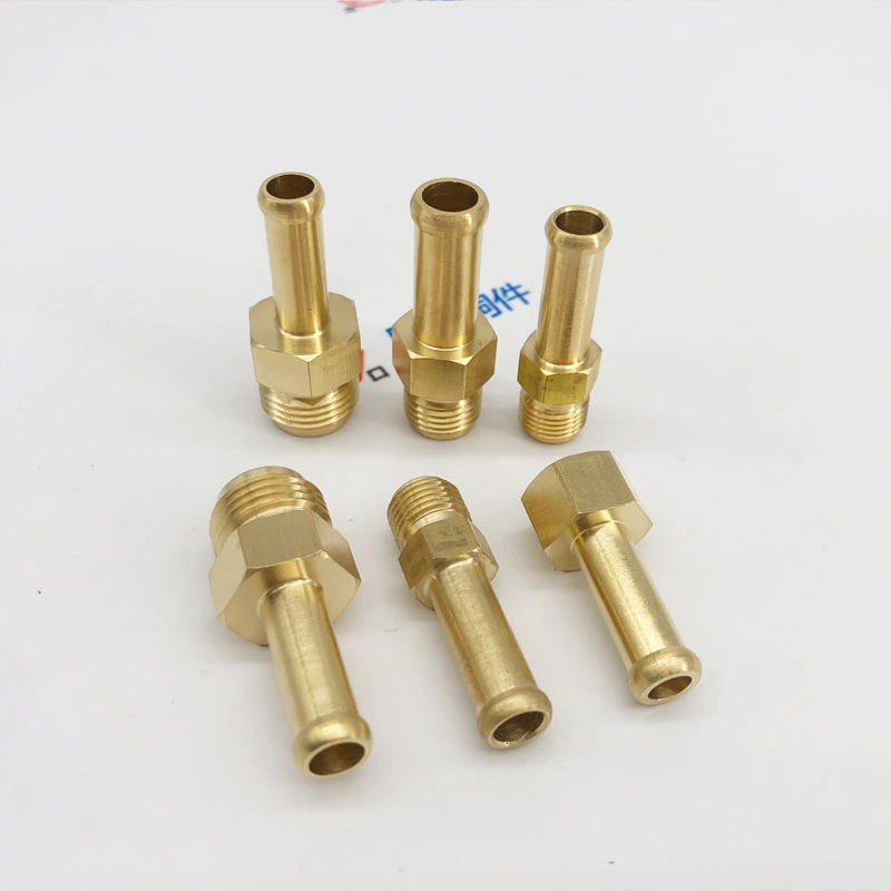 Brass clamp style hose barb to female inverted fittings